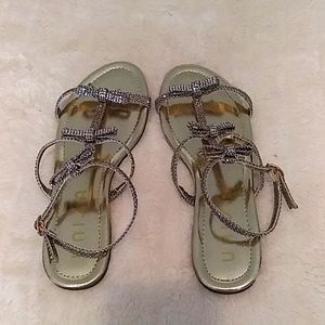 Unisa Gold Flat Sandles 8M